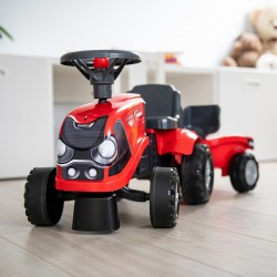 FALK Jeździk Traktorek Baby Case IH Ride-On Czerwony z Przyczepką + akc. od 12 miesięcy