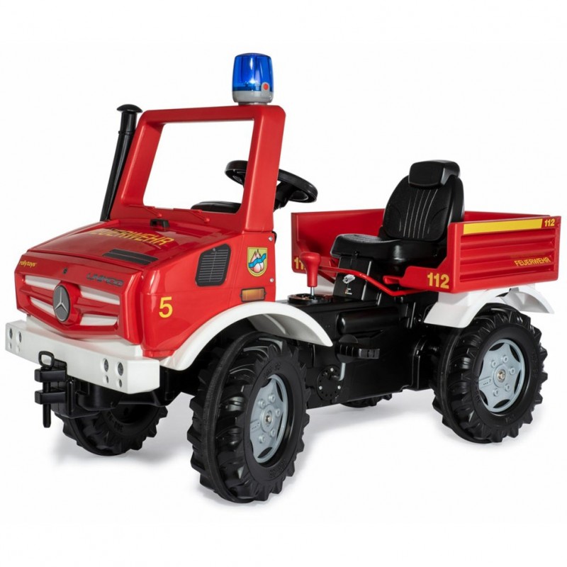 Rolly Toys Unimog Mercedes Benz Samochód na pedały Straż + Kogut Rolly Toys Unimog Mercedes Benz Samochód na pedały Straż + Kogut