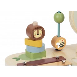 WOOPIE GREEN Drewniany Stolik Edukacyjny Muzyczny Labirynt Sensoryczny 5W1