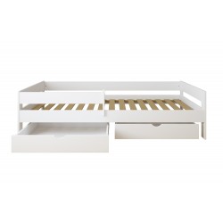 Łóżko z szufladami 200x90 Pino białe