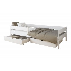 Łóżko z szufladami 200x90 Pino białe