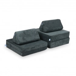 Mini Sofa Modułowa dla dzieci Montessori Comfort - Sztruks Grafit