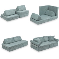 Mini Sofa Modułowa dla dzieci Montessori Comfort - Jasna mięta