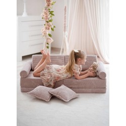 Mini Sofa Modułowa dla dzieci Montessori Comfort - Jasna róż