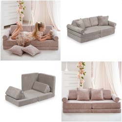 Mini Sofa Modułowa dla dzieci Montessori Comfort - Jasna róż