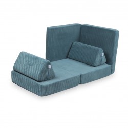 Mini Sofa Modułowa dla dzieci Montessori Comfort - Sztruks Niebieski