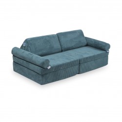 Mini Sofa Modułowa dla dzieci Montessori Comfort - Sztruks Niebieski