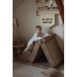 Mini Sofa Modułowa dla dzieci Montessori Comfort - Sztruks Toffee