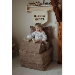 Mini Sofa Modułowa dla dzieci Montessori Comfort - Sztruks Toffee