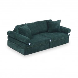 Mini Sofa Modułowa dla dzieci Montessori Comfort - Sztruks Zielony