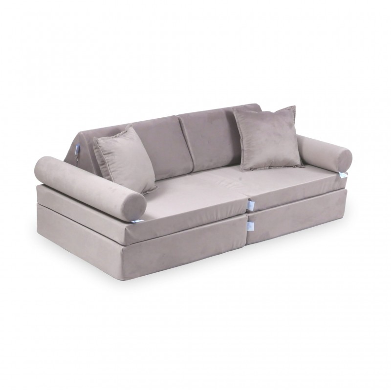 Mini Sofa Modułowa dla dzieci Velvet Lila- 10 elementów