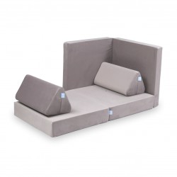 Mini Sofa Modułowa dla dzieci Velvet Lila- 10 elementów