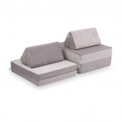 Mini Sofa Modułowa dla dzieci Velvet Lila- 10 elementów