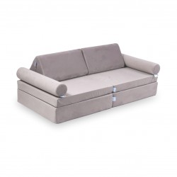 Mini Sofa Modułowa dla dzieci Velvet Lila- 10 elementów