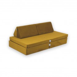 Mini Sofa Modułowa dla dzieci Velvet Złoty - 10 elementów