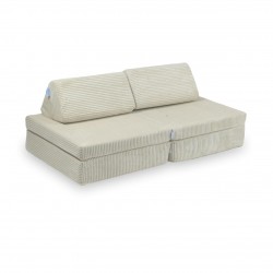 Mini Sofa Modułowa dla dzieci Standard Sztruks Beż - 6 elementów