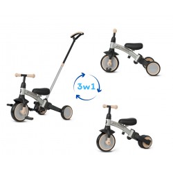 Qplay Rowerek Trójkołowy Stager 3w1 Silver
