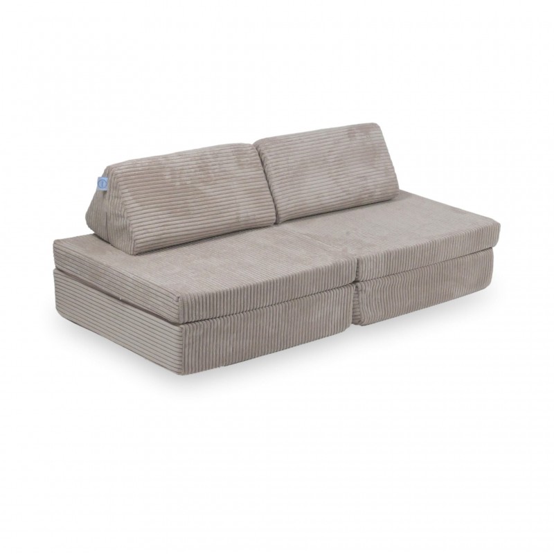 Mini Sofa Modułowa dla dzieci Standard Sztruks Jasny Róż - 6 elementów