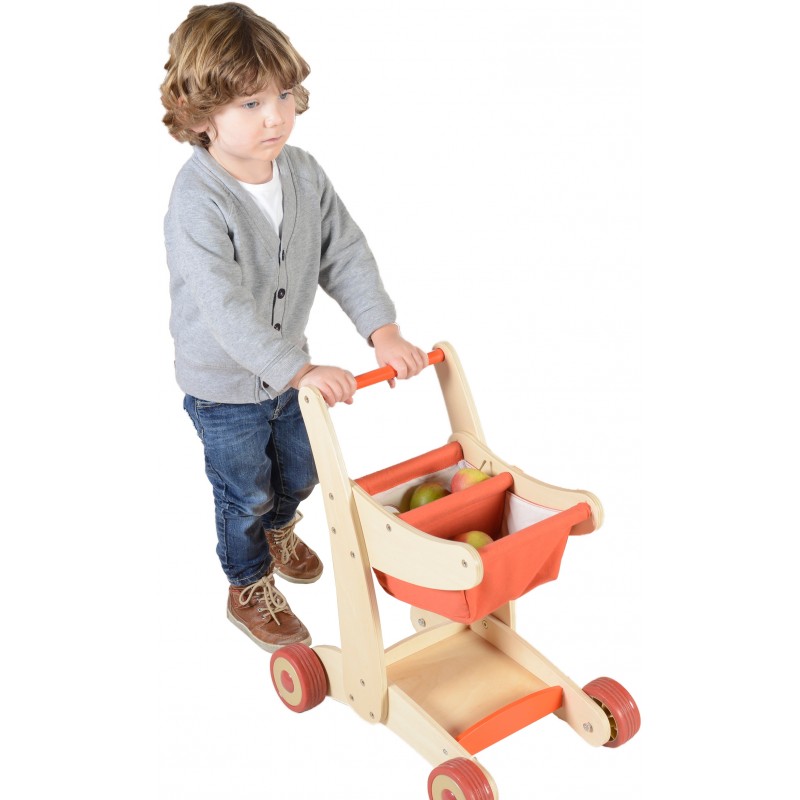 MASTERKIDZ Drewniany Wózek Sklepowy Na Zakupy MASTERKIDZ Drewniany Wózek Sklepowy Na Zakupy