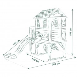 Smoby Domek Na Palach Ze Zjeżdżalnią