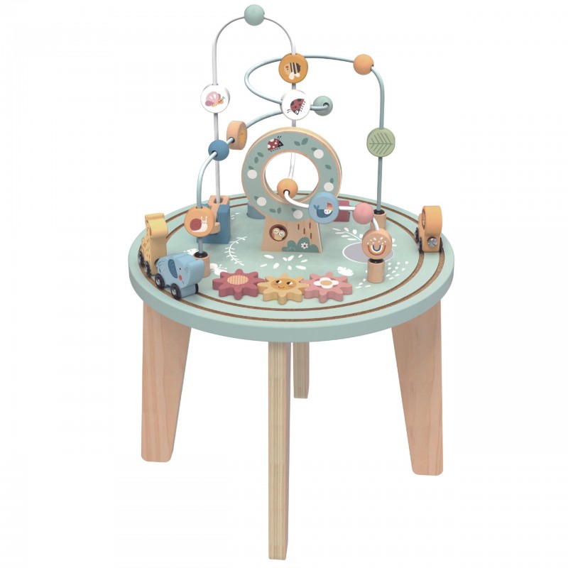 TOOKY TOY Drewniany Stół Aktywności Montessori Pętla Motoryczna TOOKY TOY Drewniany Stół Aktywności Montessori Pętla Motoryczna