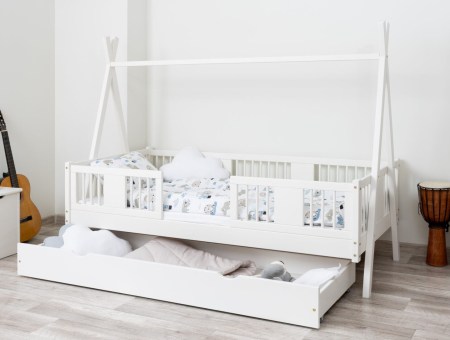 lozko-drewniane-tipi-biale-z-szufladami