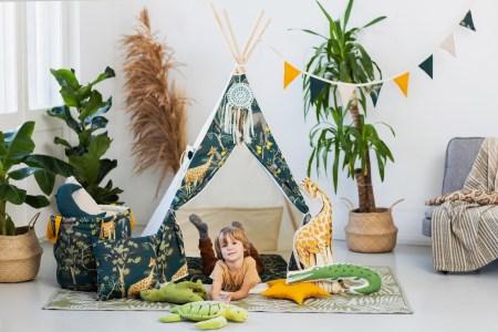 namiot tipi dla dzieci safari w pokoju dziecka